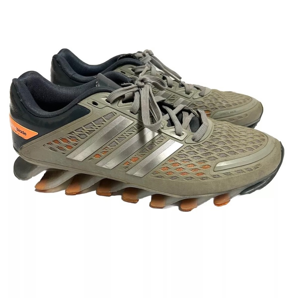 Adidas Springblade Running Sneakers Men’s 6.5 Techfit Gray/orange Activewear